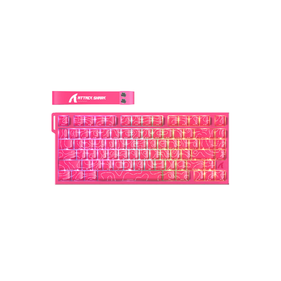 Attack Shark R82HE Wired Magnetic Switch Mechanical Keyboard Berry Red
