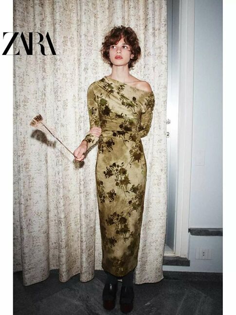 Zara printed dress size s 