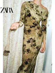 Zara printed dress size s