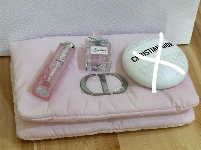 Dior pink pouch set