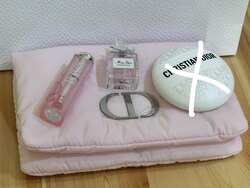 Dior pink pouch set