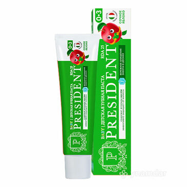 PresiDENT Хүүхдийн Шүдний ОО алим 0-3 нас 45гр №1