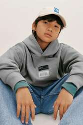 Zara- label varsity hoodie