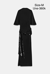 Sequinned waistcoat midi dress