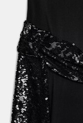 Sequinned waistcoat midi dress