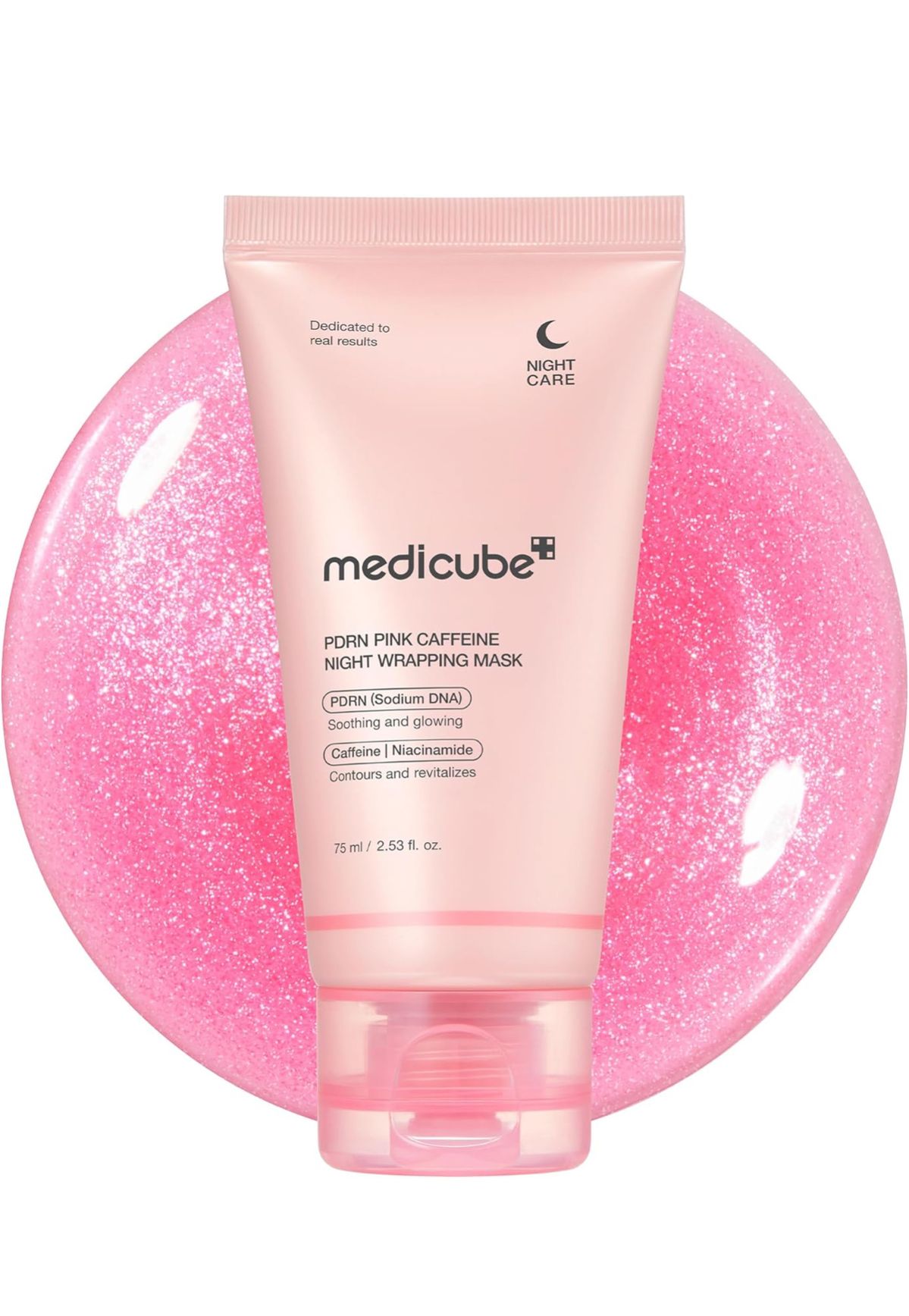 medicube PDRN PINK CAFFEINE NIGHT WRAPPING MASK 75ml