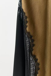 Satin and lace combined dress