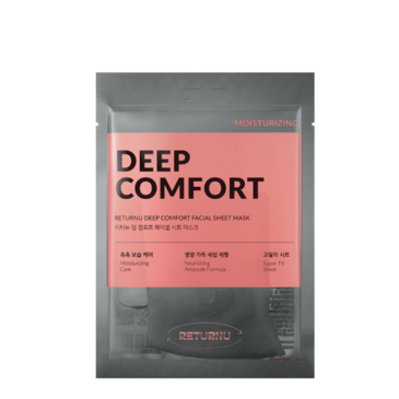  RETURNU DEEP COMFORT FACIAL SHEET MASK 