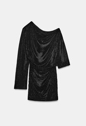 Asymmetric rhinestone dress