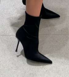 Zara velvet ankle boots