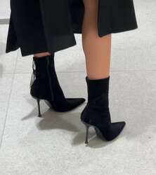 Zara velvet ankle boots