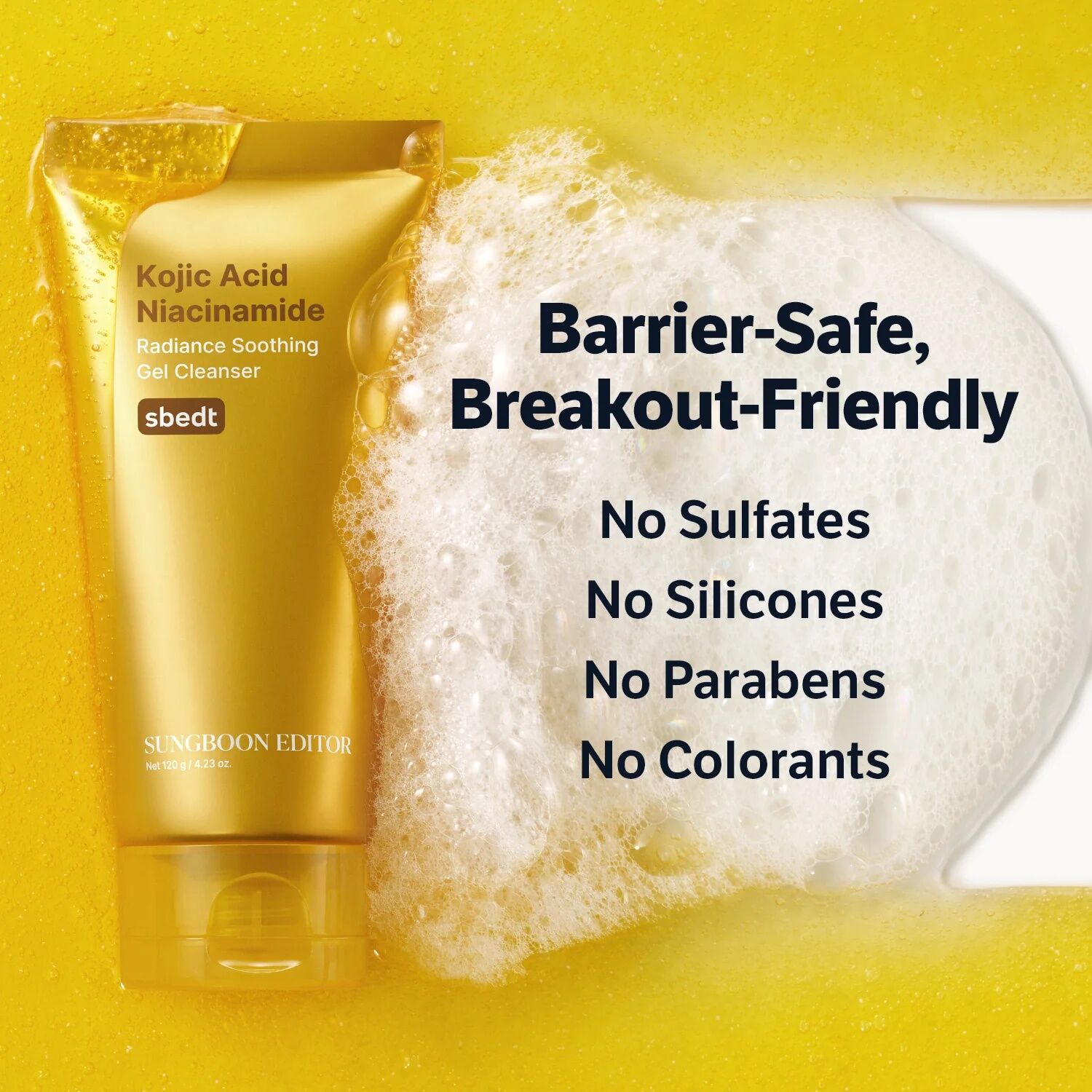 Sungboon Editor Kojic Acid Niacinamide Radiance Soothing Gel Cleanser