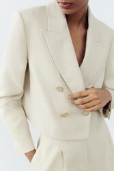Zara blazer. metallic 