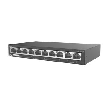 Свич 8 порт PoE / UNIVIEW Switch 8port 10/100 POE in