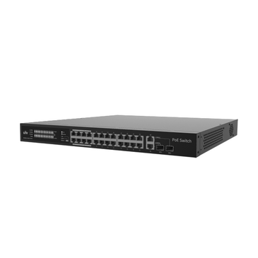 Свич 24 порт PoE / UNIVIEW Switch 24port 10/100 POE unmanaged uplinк gb+2 sfp