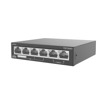 Свич 4 порт PoE / UNIVIEW Switch 4port 10/100 POE in