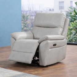 Boas 1 суудалтай Хөл амраагчтай арьсан буйдан 3916 Light Grey B-3586-65