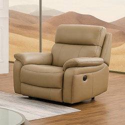 Boas 1 суудалтай Хөл амраагчтай арьсан буйдан 3875 Taupe (B-2322-65)