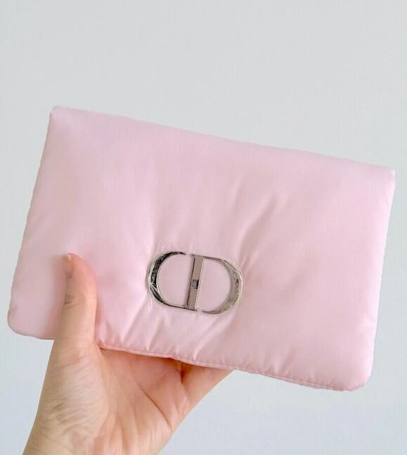 Dior puffy pink pouch