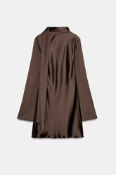 Satin foulard dress