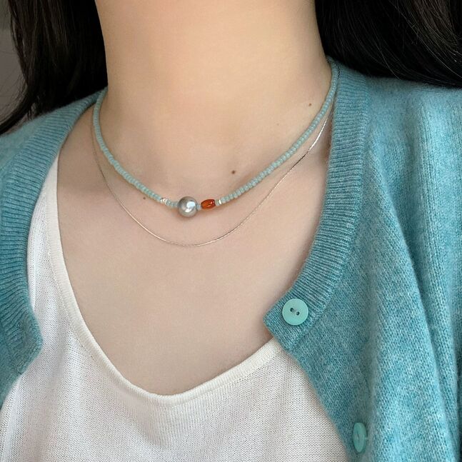 Мөнгөлөг сувдан ээмэг хослол