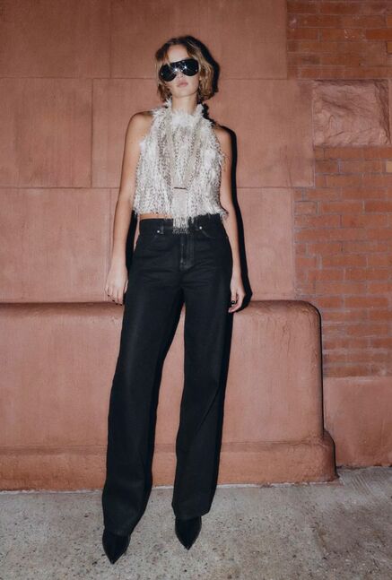 Z1975 high-waist coated jeans