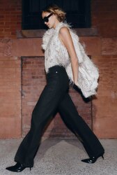 Z1975 high-waist coated jeans