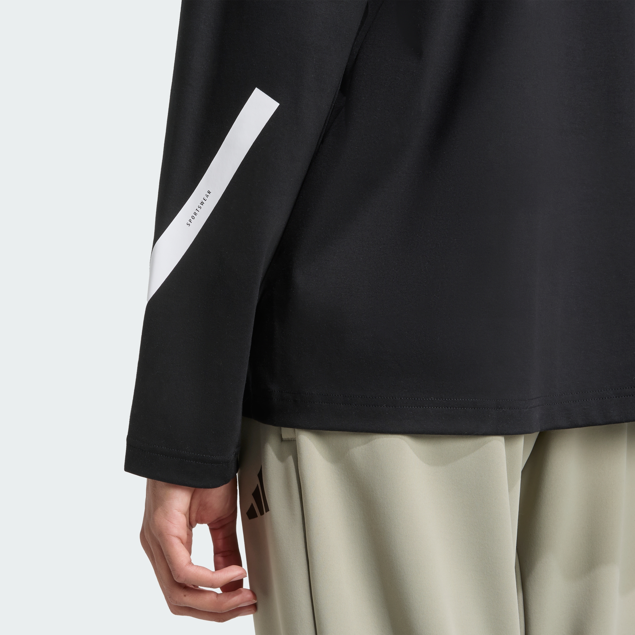 M Z.N.E. LS TEE BLACK/WHITE