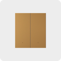 MixSwitch 2 gang, golden color