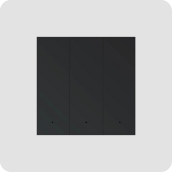 MixSwitch 3 gang, black color