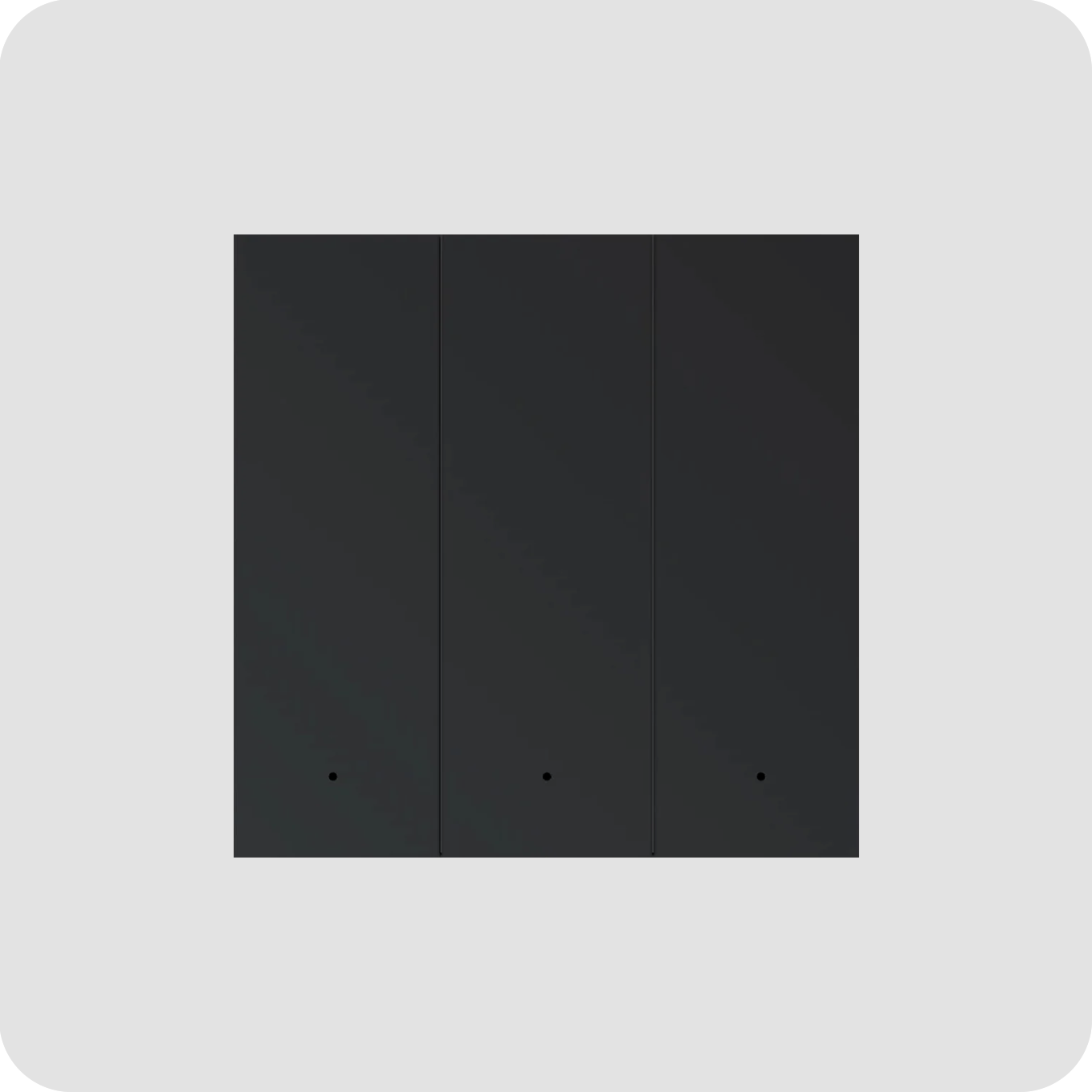 MixSwitch 3 gang, black color