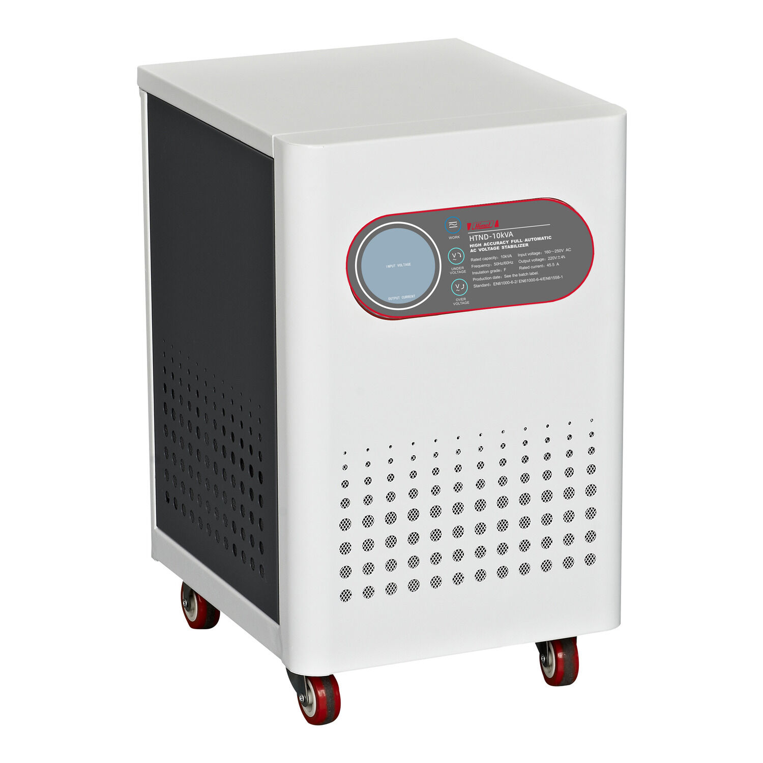 HTND, 10 kVA, cabinet terminal, 220 V output, digital meter, with 1 fan