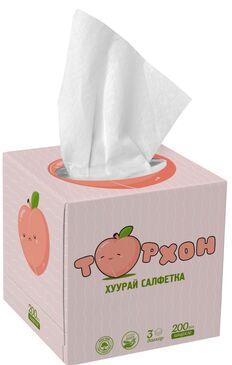 Тоорхон 200ш хайрцагтай салфетка