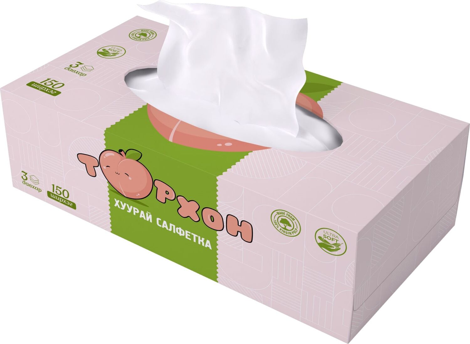 Тоорхон 150ш хайрцагтай салфетка