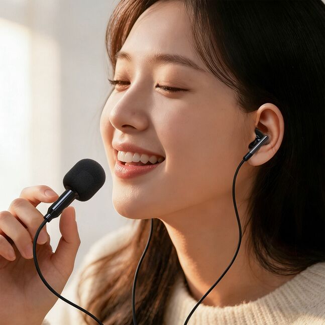 Acefast L12 USB-C semi-in-ear karaoke wired earphones