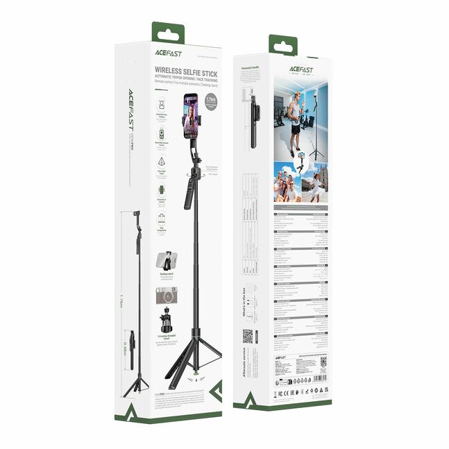 Acefast E41 selfie stick with automatic tripod and face tracking