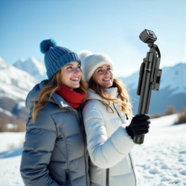 Acefast E41 selfie stick with automatic tripod and face tracking