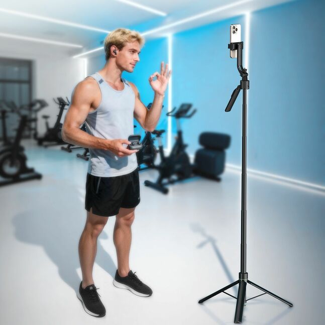 Acefast E41 selfie stick with automatic tripod and face tracking