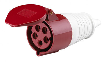 Үйлдв. зөөврийн розетка. [РП102-5-32-IP44]. 3Р+РЕ+N. 32А. 380В. 