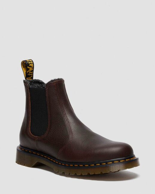 2976 Faux Fur Lined Grizzly Leather Chelsea Boots