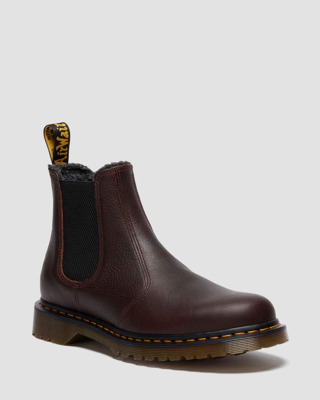 2976 Faux Fur Lined Grizzly Leather Chelsea Boots