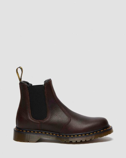 2976 Faux Fur Lined Grizzly Leather Chelsea Boots