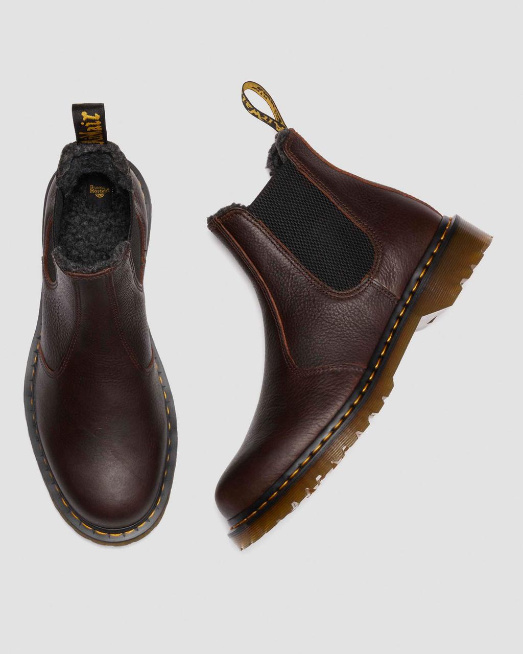 2976 Faux Fur Lined Grizzly Leather Chelsea Boots