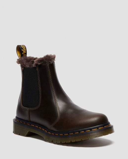 2976 Leonore Faux Fur Lined Leather Chelsea Boots