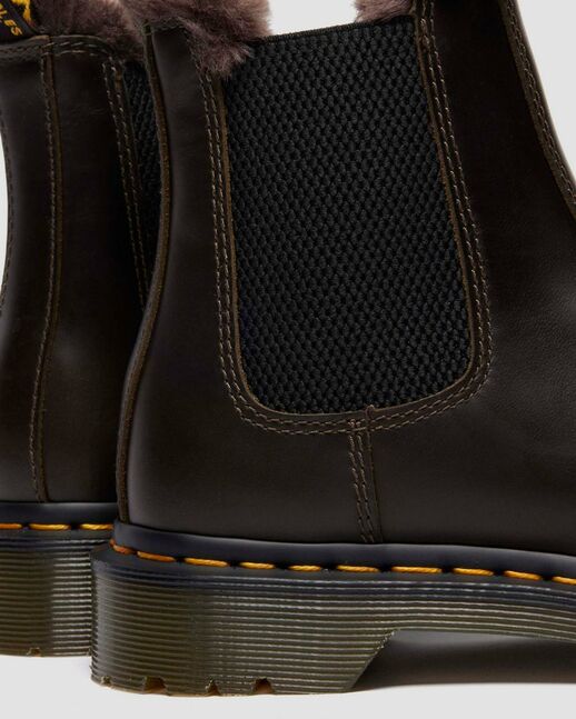 2976 Leonore Faux Fur Lined Leather Chelsea Boots