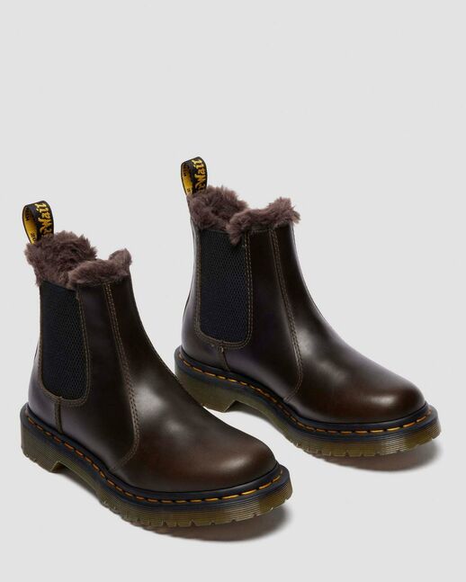 2976 Leonore Faux Fur Lined Leather Chelsea Boots