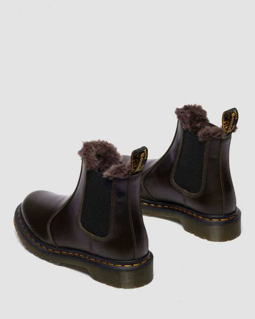 2976 Leonore Faux Fur Lined Leather Chelsea Boots