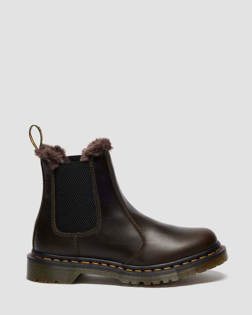 2976 Leonore Faux Fur Lined Leather Chelsea Boots