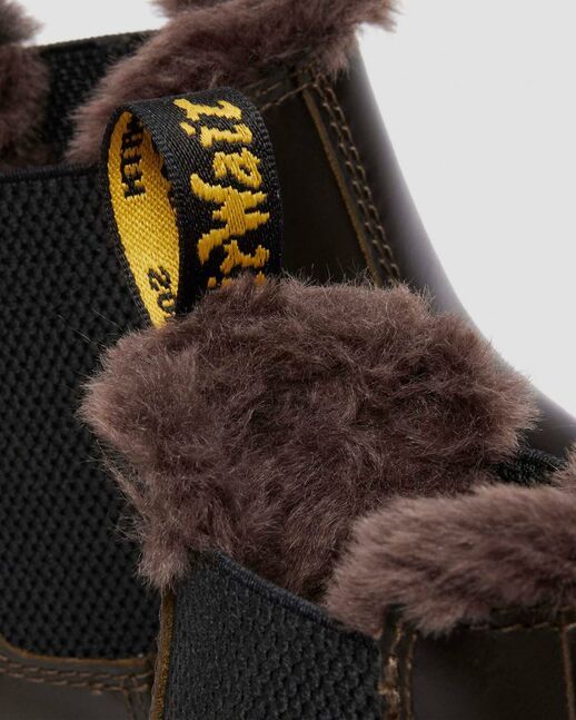 2976 Leonore Faux Fur Lined Leather Chelsea Boots