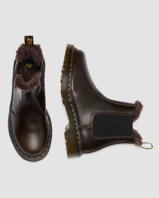 2976 Leonore Faux Fur Lined Leather Chelsea Boots